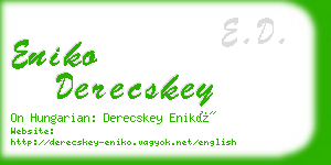 eniko derecskey business card